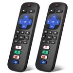 【2 Pack】 Replacement Remote Control Only for Roku TV, for TCL Roku/Hisense Roku/Onn Roku/RCA Roku/Sharp Roku ect, with Netflix/Disney+/Hulu/YouTube Buttons【Not for Roku Stick & Box & Player】