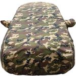 Autofact Waterproof Car Body Cover Compatible with Hyundai i10 (2007 to 2017), with Mirror Pockets, 4 x 4 American Matty, Long Lasting Strong Durable Material, Camouflage Army Look