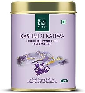 The Pahadi Story Authentic Himalayan Kashmiri Kahwa Detox Green Tea 40gm Premium Detox Kahwa Green Tea Blend for Daily Detoxification