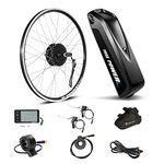 YOSE POWER 27.5'' E-bike Freewheel Conversion Kit 36V 350W Motor with E-Bike Battery 36V13Ah Integrated controller for E-bike Rear Wheel