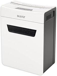 Leitz IQ 4M Premium Shredder P5 for Office and Home, Micro Cut, 4 Sheets, 14 L Waste Bin, Very Quiet/Compact, Protect Series, White, 80940000