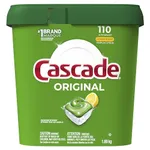 Cascade Dishwasher Detergent Pods, Actionpacs Dishwasher Pods, Lemon Scent, 110 Count, Packing may vary