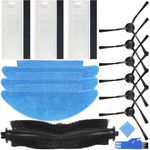 EATBALE Accessories Kit Replacement for Lubluelu SL60D for LaResar L6 Nex for HONITURE Q6 SE for Tikom L9000 Robot Vacuum Cleaner Parts, 1 x Main Brush, 6 x Side Brushes, 3 x Filters, 3 x Mop Pads