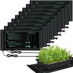 ROCEEI 10 Pack Durable Seedling Heat Mat 10" x 20.75" Waterproof Plant Heating Pad Warm Hydroponic Plant Heating Mat Plant Grow Pad for Indoor Greenhouse Grow Seed Starting and Plant Germination