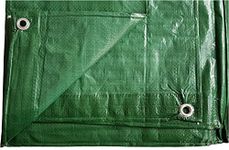 dark green waterproof camping ground sheet/tarpaulin with eyelets (green, 2m x 3m)