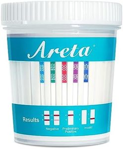 Areta Multi-Drug Test Cup: (6 Pack) at Home Drug Test Kit, Testing 5 Drugs Amphetamine (AMP), Oxazepam (BZO), Cocaine (COC), Morphine (OPI 2000), Cannabinoids (THC 50) -#ACDOA-754-6