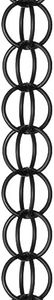 Monarch Rain Chains 28505 Ring Rain Chain Replacement Downspout for Gutters, 8-1/2 Feet Length, Black