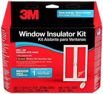 3M Indoor Patio Door Insulation, Insulator Kit for 6'-8" x 9' ft Patio Door, Keeps Cold Air Out and Warm Air In, Includes Heat Shrink Window Film and Scotch Window Film Mounting Tape (2144W-6)