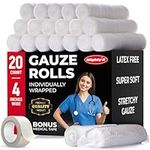 Premium Gauze Rolls - (20 Pack) - 4