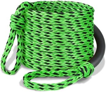 Boat Tow Rope 6K 60ft, Towable Floating Ropes for Water Ski Skiing Tubing Tubes Boating Wakeboard Towing Pull Thick Wakesurf Inflatables Tough Sports Line Watersports Kneeboard Surfboard Accessories