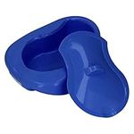 Alomejor Nursing Bedpan, Plastic Bed Pans Heavy Duty Urinal Slipper Bedpan with Lid for Elderly Bed Bound Adults(Dark Blue)