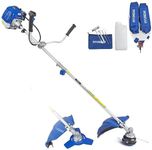 Hyundai Whipper Snipper & Brushcutter 33cc Straight Shaft Petrol Grass Trimmer Lawn Edger String Metal Blade