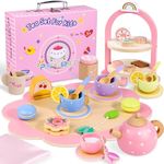 Wooden Tea Party Set for Little Gir