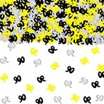 90th Birthday Confetti Number 90 Confetti 90th Anniversary Party Confetti for Party Table Decoration Supplies or DIY (Gold Silver Black,1.5 Oz 1500 Pieces)