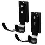 BELLE VOUS Strong Magnetic Hooks (2 Pack) - Metal Heavy-Duty Magnet Hooks for Refrigerator, Metal Door or Grill - Christmas Decoration/Wreath Hangers