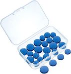 Gejoy 20 Pieces Billiard Pool Cue Tips Pool Cue Tips Replacement Kit Pool Stick Tips Billiard Cue Tips with Storage Box for Pool Cues and Snooker (9/10/12/13 mm, Blue)