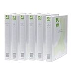 Q-Connect Presentation 25mm 2D Ring Binder A4 White (Pack of 6) KF72645