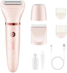 Electric Razor for Women,3 in 1 Shaver Hair Remover for Women Face,Wet & Dry Painless Shaver Bikini Trimmer for Face,Legs and Underarm (Pink)