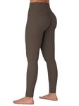 Sunzel Sunzfly Hidden Butt Scrunch Workout Leggings for Women, Butt Lifting High Waisted Gym Yoga Pants with Tummy Control 28" Seal Brown Medium