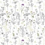 LwenSnow Floral Peel and Stick Wallpaper White Butterfly Floral Boho Wallpaper Removable Contact Paper Vinyl Self-adhesive Wallpaper for Bedroom,Farmhouse Desk Wall Paper Decor 17.7"×118"