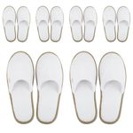 BERGMAN KELLY Spa Slippers, 6 Pairs Disposable Indoor Hotel Slippers for Men and Women, Guest Slippers Bulk Closed Toe