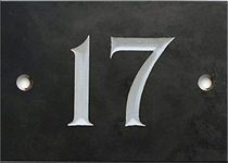 Engraved Slate House Number Sign - 1 to 99 (Select Your Number here) - Number 17 (Same Day Dispatch by 1st Class Post!!!)