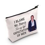 TSOTMO Jane Austen Book Gift Bookworm Gift Mr Darcy Gift Jane Austen Quote Literature Gift for Jane Austen Fans Bookish Zipper Pouch Literary Couples Gift, Mr. Darcy