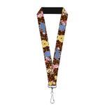 Buckle-Down Unisex-Adult's Lanyard-1.0-Winnie The Pooh Character Poses Key Chain, Multicolor, One Size