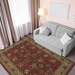 Ottomanson Ottohome Collection Persian Oriental Design Rubberback Area Rug, 150 cm x 200 cm, Red