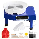 VEVOR Pottery Wheel for Adults Beginners, 10in Ceramic Wheel Forming Machine, 60-300RPM Adjustable Speed, Manual LCD Panel and Foot Pedal, Complete Pottery Set for Art Craft Work Home DIY