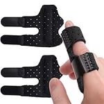 Trigger Finger Splints, Finger Brace for Broken Finger, Finger Knuckle Immobilization for Arthritis Pain, Sport Injuries, Basketball, Baseball, Bowling (Breathable, Adult)