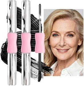 Erinde 2PC Black Dual-Ended Mascara for Older Women – Volumizing, Extreme Length and Volume Waterproof Mascara for Mature Women, No Clumps, Long-Wearing, Hypoallergenic Mascara For Sensitive Eyes