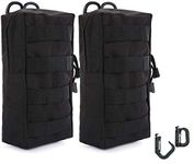 LefRight 2 Pack Small Molle Pouches EDC Compact Modular Accessories Bag Pack with 2 Clips