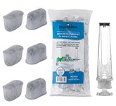 Brew Addicts Water Filter Starter Kit Replacement for Keurig 2.0 Classic Brewers | Includes Side Reservoir Filter Holder & Keurig 2.0 Compatible Water Filters | Clear (6 Pack)