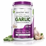 HealtyHey Nutrition Odorless Garlic Extract (1:13) Allium Sativum - 2% Allicin -(60 Veg Capsules)