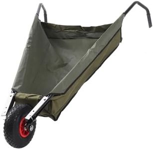 Wakects Foldable Yard Cart with Pneumatic Tires, Large Capacity Collapsible Garden Wheelbarrow, 88lb Loading Capacity for Grass Weeds Bark Soil Transporting