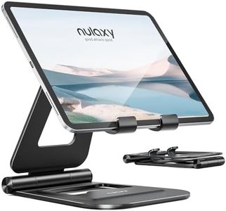 Nulaxy Soporte Tablet, Multiángulo Soporte Tablet/Móvil Compatible con iPad Air/Mini/Pro 9.7, 10.5, 12.9, Phone Series y Todos los Dispositivos de 4-13 Pulgadas - Negro