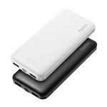 【2-Pack】Miady 10000mAh Power Bank Portable Charger, Type C Input/Output & 2.4A Dual USB Fast Charging External Battery Pack Compatible with iPhone, Samsung, Huawei, iPad, and More