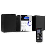 Audizio Metz HiFi Stereo System | DAB CD Player with Bluetooth Bluetooth Stereo System | DAB Radio with CD Player | Aluminium Finish | Perfect for Home Audio and Stylish Design