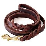 FAIRWIN Leather Dog Leash 6ft - Bra