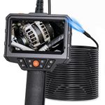 Endoscope Camera with Light and 50ft Semi-Rigid Cable, SKYEAR Handheld Borescope 4.3'' HD 1080P with 8 Adjust LED Lights, Inspection Camera with IP67 Waterproof Scope Camera for Swer, Gadgets for Men