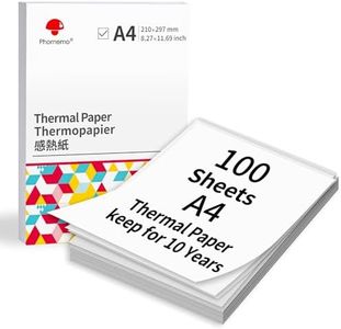 Phomemo A4 Thermal Paper, Thermal Printer Paper for Portable Printer, Compatible with M08F-Letter, M08F M832,M833, M834,M835 Brother Letter Thermal Printer, 8.27"×11.69” Size, 100 sheets
