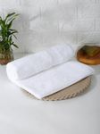 Amazon Brand - Solimo - Cotton Bath Towel | 500 GSM | Fade Resistant | White
