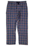 Hanes Men's Logo Woven Plaid Pants, Blue Red Plaid, Small