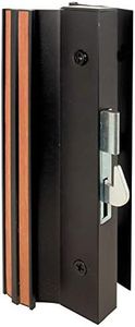 Prime-Line Products C 1001 Sliding Glass Door Handle Set, 4-15/16 in, Extruded Aluminum, Black, Hook Style, Surface Mount