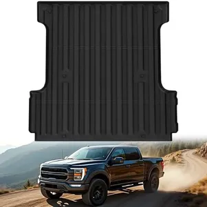 OEDRO Truck Bed Mats Fit for Ford F150 & F-150 Lightning 5.5 FT 2025-2015, All Weather TPE Bed Liner, Heavy Duty Pickup Rear Trunk Mat F150 Accessories