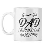 YuBingo Great Job Dad Funny Coffee Mug for Men (320ml, White)