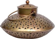 Gunendra Crafts Cast Iron Antique Degchi Style for Dhoop Holder and Candle Light | Incense Burner | Dhoop Dani | Pooja Items | Jaipur Crafts | Antique Lantern| Dhoop Batti Stand | Sambrani Holder|