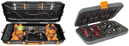 Flambeau Outdoors Formula Bow Case - Features A.B.S. Foamless Bow Security System & Allen Company Titan Broadhead Box & Caddy - Holds 6 Broadheads with Closed Width Up to 1-3/8"