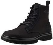 Calvin Klein Jeans Men's EVA Boot MID Laceup Mix ML SAT YM0YM00965, Black (Triple Black), 10 UK